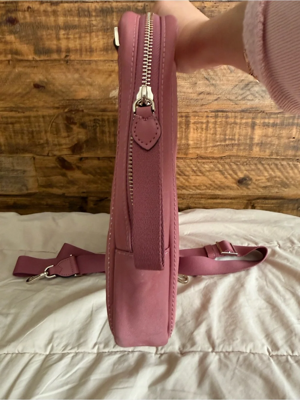 Kate Spade Chelsea Laptop Sleeve Crossbody – Pomegranate Nylon – Strap Included